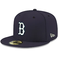 Casquette ajustée 59FIFTY bleu marine Boston Red Sox pour homme New Era