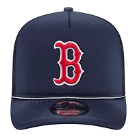Men's New Era  Navy Boston Red Sox Worn A-Frame 9FIFTY Trucker Snapback Hat