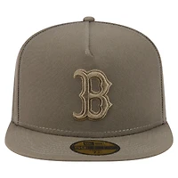 Casquette ajustée A-Frame 59FIFTY pour homme New Era Olive Boston Red Sox Color Pack