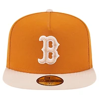 Men's New Era Orange/Light Beige Boston Red Sox Two-Tone Color Pack A-Frame 59FIFTY Fitted Hat