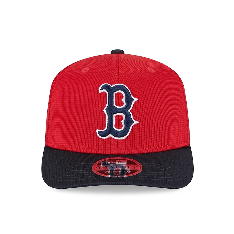 Men's New Era  Red/Navy Boston Red Sox 2025 Batting Practice 9SEVENTY Stretch-Snap Trucker Hat