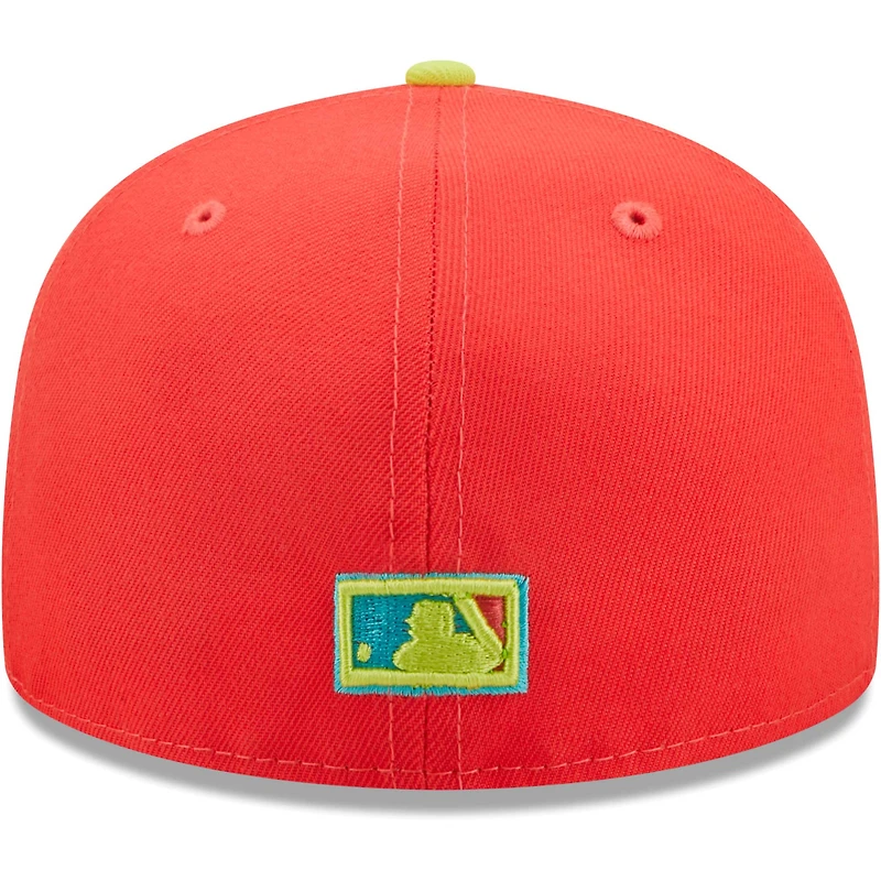 Casquette ajustée 59FIFTY avec surligneur Lava Boston Red Sox New Era rouge/vert fluo pour homme