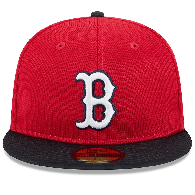 Casquette ajustée 59FIFTY Boston Red Sox 2025 Spring Training pour homme New Era rouge