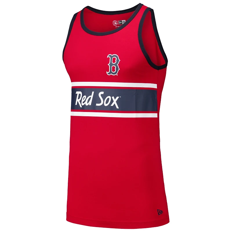 Débardeur Ringer en jersey rouge New Era des Red Sox de Boston pour hommes