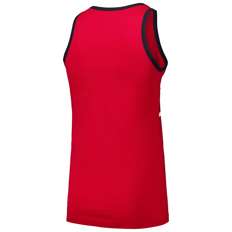 Men's New Era Red Boston Sox Jersey Ringer Tank Top