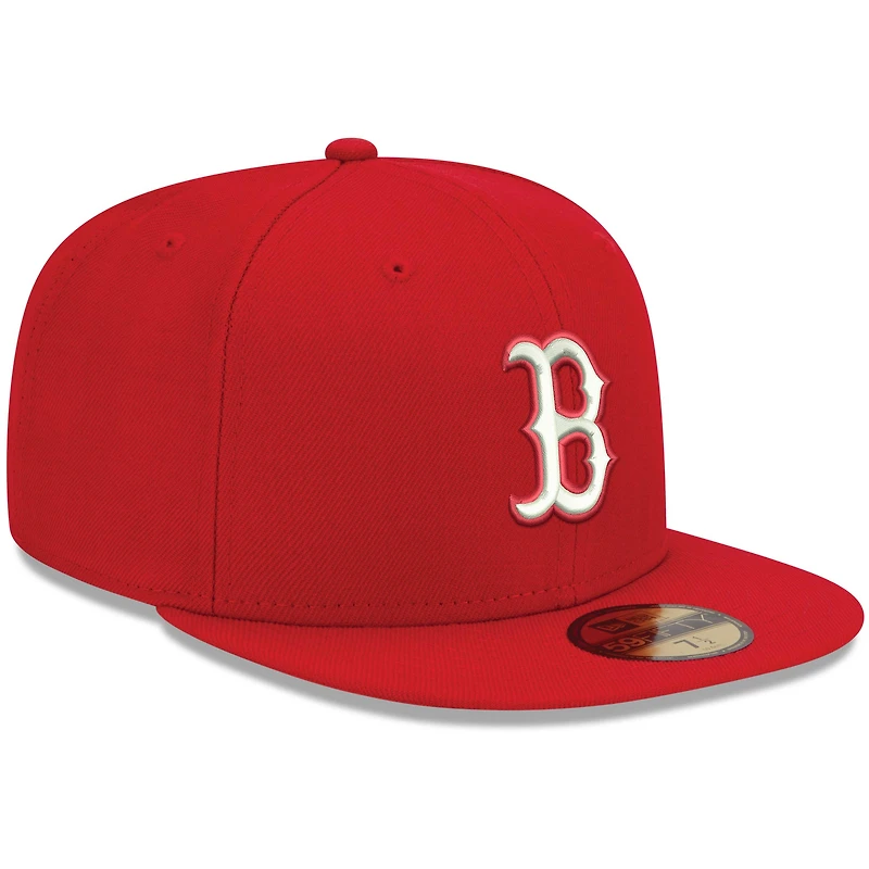 Casquette ajustée 59FIFTY rouge Boston Red Sox pour homme New Era