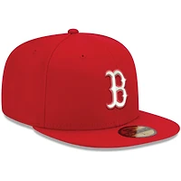Casquette ajustée 59FIFTY rouge Boston Red Sox pour homme New Era