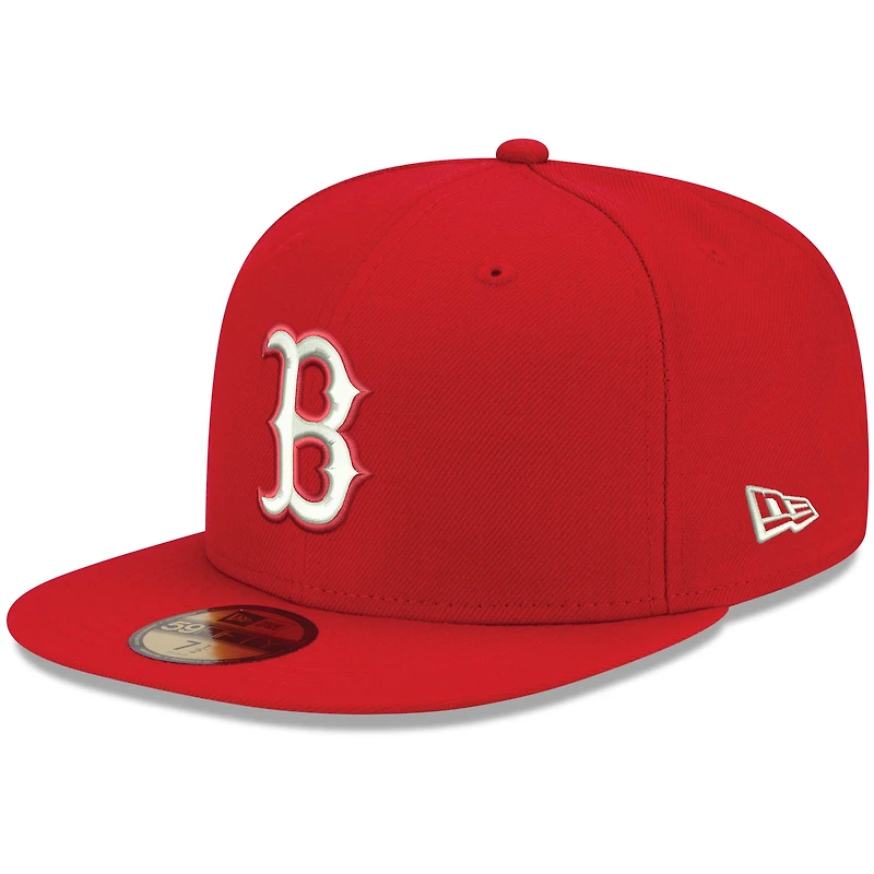 Casquette ajustée 59FIFTY rouge Boston Red Sox pour homme New Era