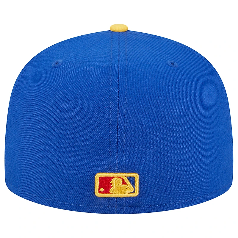Casquette ajustée 59FIFTY Empire Boston Red Sox New Era pour homme, bleu royal/jaune