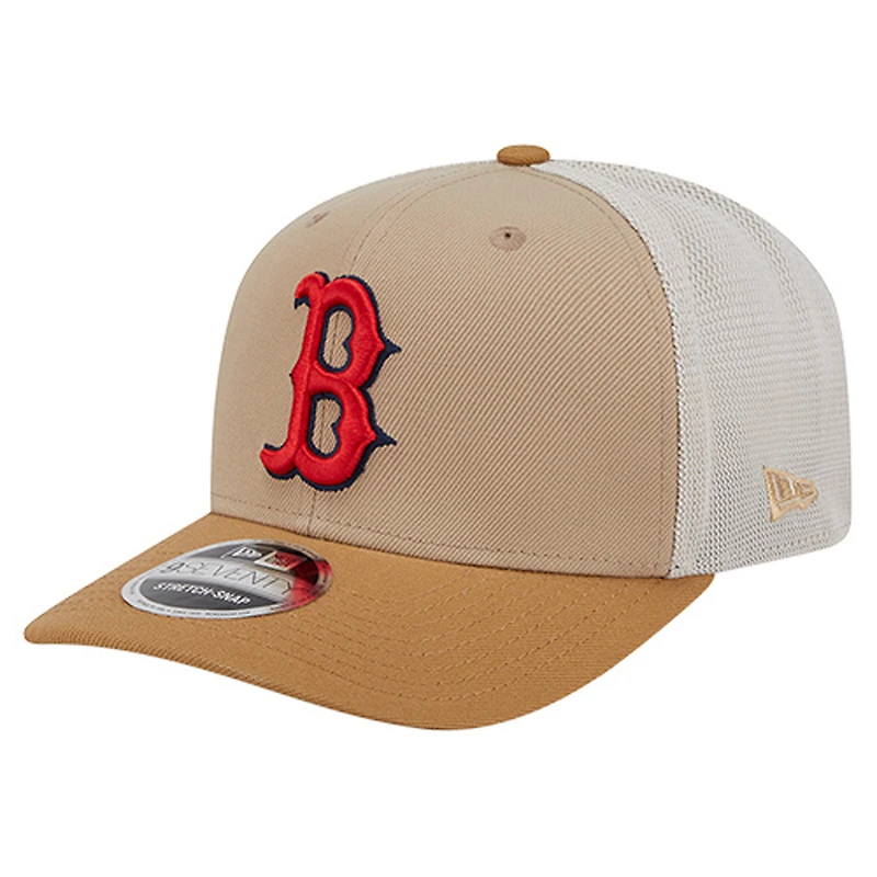 Casquette trucker ajustable New Era Stone Boston Red Sox 9SEVENTY pour homme