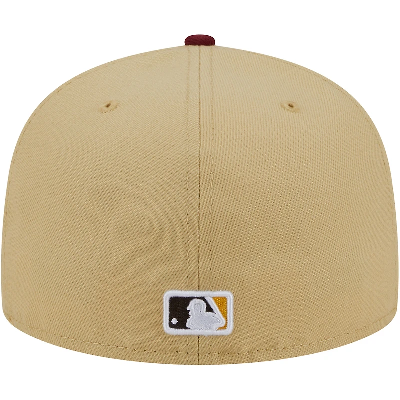 Men's New Era Vegas Gold/Cardinal Boston Red Sox 2-Tone 59FIFTY Fitted Hat