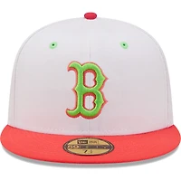 Casquette ajustée New Era Boston Red Sox 2004 World Series Strawberry Lolli 59FIFTY pour homme, blanc/corail