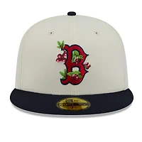 Men's New Era White/Navy Boston Red Sox Blossom 59FIFTY Fitted Hat