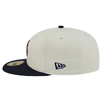 Men's New Era White/Navy Boston Red Sox Blossom 59FIFTY Fitted Hat