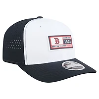 Men's New Era White/Navy Boston Red Sox Established Patch 9SEVENTY Adjustable Hat