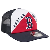 Men's New Era White/Navy Boston Red Sox Retro Cut 19TWENTY Adjustable Trucker Hat