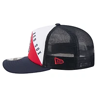 Men's New Era White/Navy Boston Red Sox Retro Cut 19TWENTY Adjustable Trucker Hat