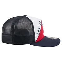 Men's New Era White/Navy Boston Red Sox Retro Cut 19TWENTY Adjustable Trucker Hat