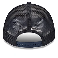 Men's New Era White/Navy Boston Red Sox Team Stripe Trucker 9FORTY Snapback Hat