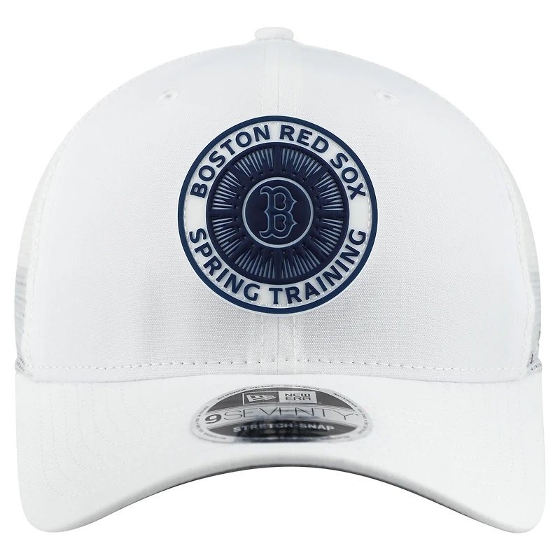 Men's New Era  White Boston Red Sox 2026 Spring Training Fan Pack 9SEVENTY Adjustable Trucker Hat