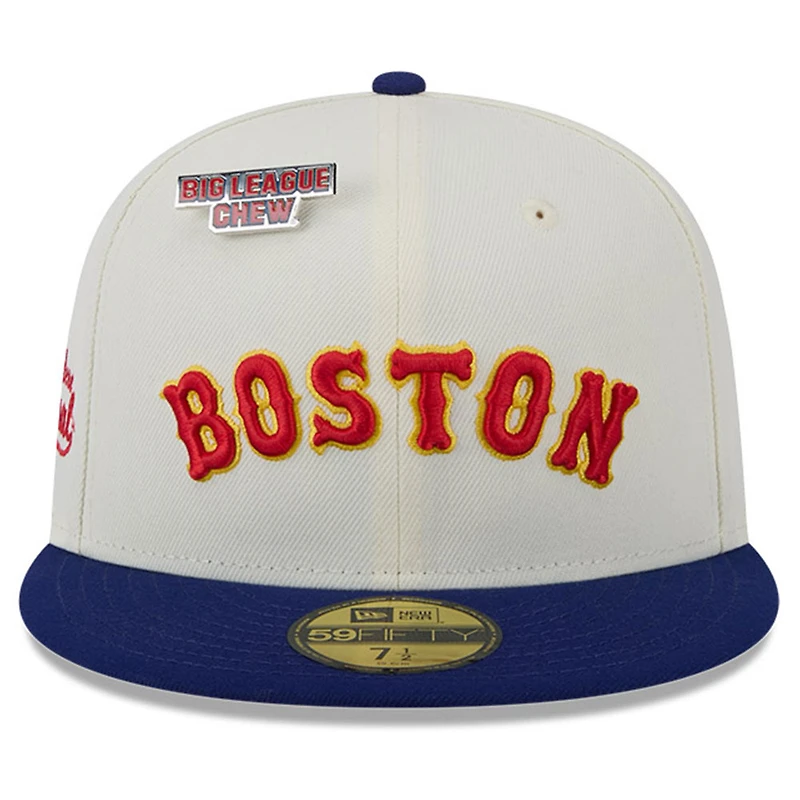 Casquette ajustée 59FIFTY Big League Chew Original des Red Sox de Boston New Era pour hommes, blanche
