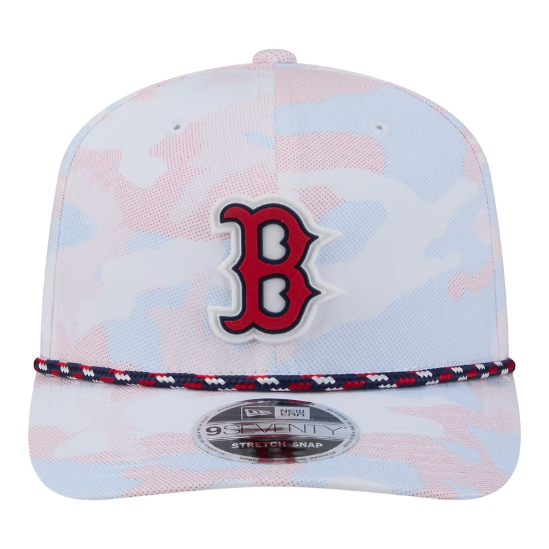 Men's New Era  White Boston Red Sox Camo Rope 9SEVENTY Adjustable Hat