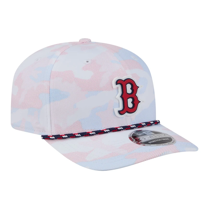 Casquette ajustable New Era blanche Boston Red Sox Camo Rope 9SEVENTY pour homme