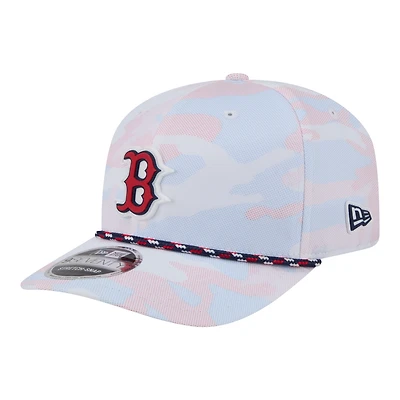 Casquette ajustable New Era blanche Boston Red Sox Camo Rope 9SEVENTY pour homme