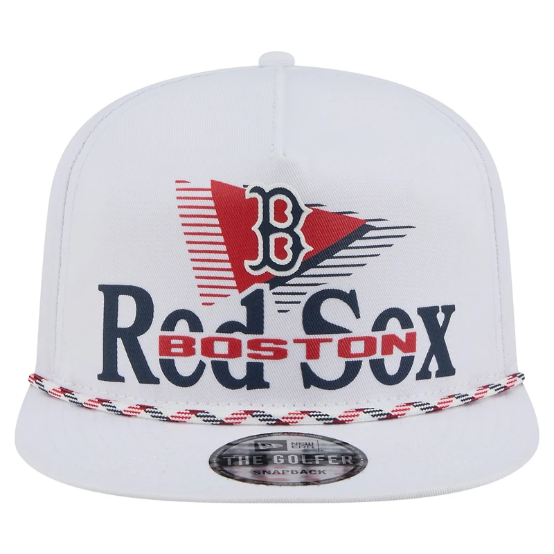 Men's New Era  White Boston Red Sox Collide Golfer Snapback Hat