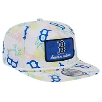 Men's New Era White Boston Red Sox Islander Golfer Snapback Hat