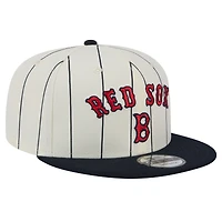 Casquette Snapback 9FIFTY à rayures blanches Boston Red Sox pour homme de New Era