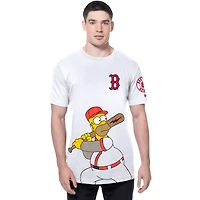Men's New Era White Boston Red Sox MLB x Simpsons Homer Wonderbat T-Shirt