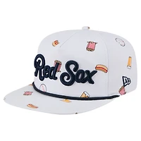 Men's New Era White Boston Red Sox Team Cheer Rope 19TWENTY Adjustable Hat