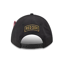Men's New Era x Alpha Industries  Black Boston Red Sox A-Frame 9FORTY Adjustable Hat