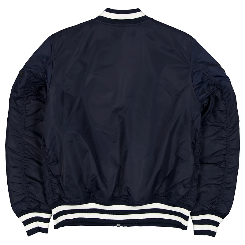 Blouson aviateur entièrement zippé bleu marine des Boston Red Sox pour homme New Era x Alpha Industries