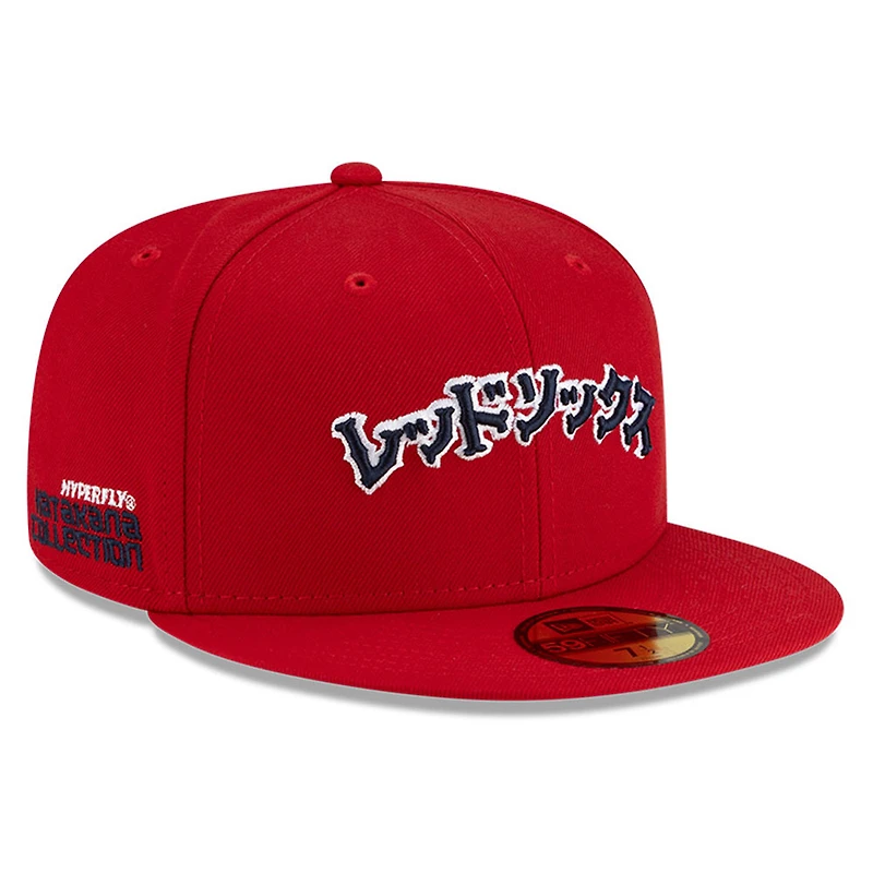 Casquette ajustée 59FIFTY rouge New Era x Hyperfly pour homme des Boston Red Sox