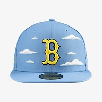 Men's New Era x Simpsons  Light Blue Boston Red Sox Clouds 59FIFTY Fitted Hat