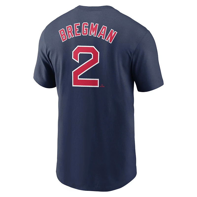 T-shirt Nike Alex Bregman bleu marine Boston Red Sox Fuse avec nom et numéro