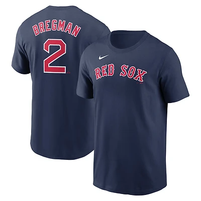 T-shirt Nike Alex Bregman bleu marine Boston Red Sox Fuse avec nom et numéro