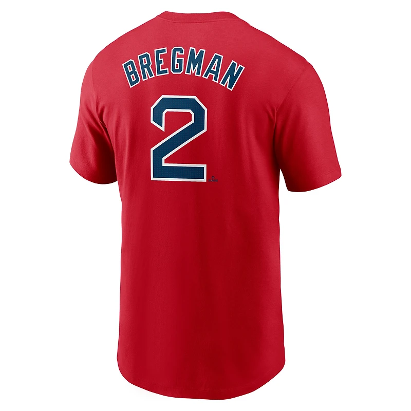 T-shirt Nike Alex Bregman rouge Boston Red Sox Fuse pour homme avec nom et numéro