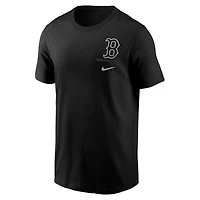 T-shirt Nike noir pour homme avec logo Boston Red Sox