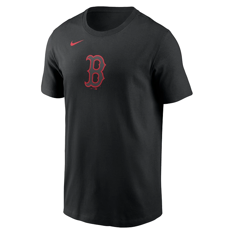 T-shirt Nike noir pour homme avec logo des Red Sox de Boston