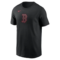 T-shirt Nike noir pour homme avec logo des Red Sox de Boston