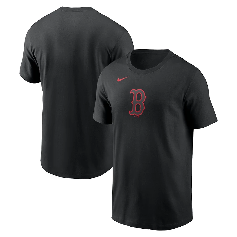 T-shirt Nike noir pour homme avec logo des Red Sox de Boston