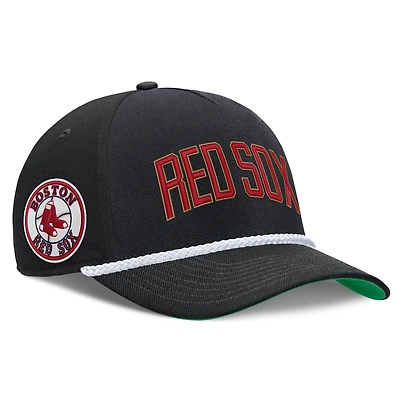 Men's Nike Black Boston Red Sox Cooperstown Collection Rise Adjustable Hat