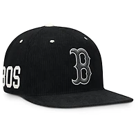 Casquette structurée à fermeture snapback Nike Boston Red Sox Pro en velours côtelé noir pour homme