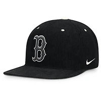Men's Nike  Black Boston Red Sox Pro Corduroy Structured Snapback Hat
