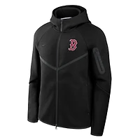 Men's Nike Black Boston Red Sox Tech Fleece Raglan Full-Zip Windrunner Hoodie