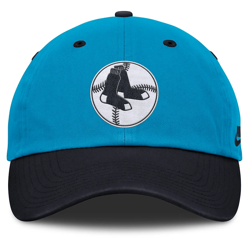 Men's Nike Blue/Navy Boston Red Sox Neon 90s Club Adjustable Hat