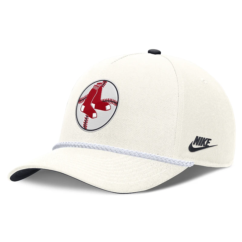Men's Nike Cream Boston Red Sox Cooperstown Rise Adjustable Hat